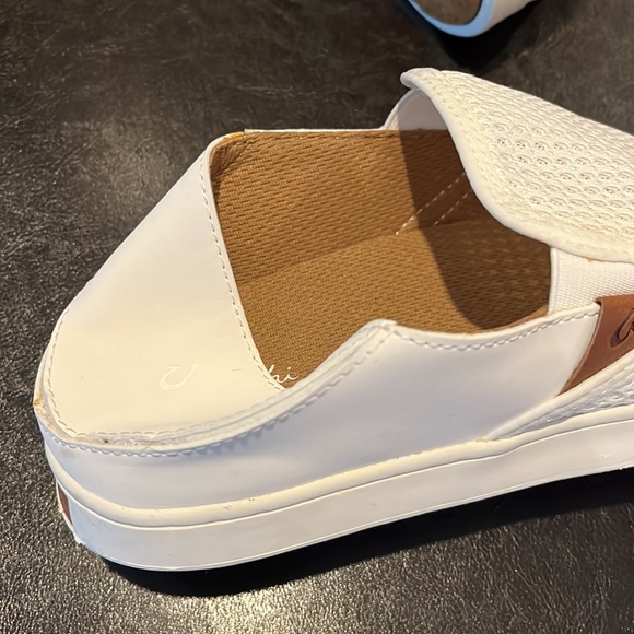 NWOT OluKai Pehuea Bright White Womens Slip On size 10 - Picture 5 of 7